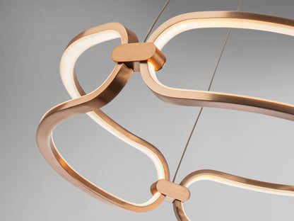 Lámpara de Techo LED Colette 60 cm Oro Rosa Regulable Schuller en ambiente decorado | Schuller