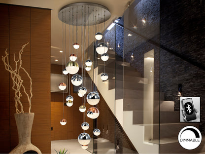 Lámpara Colgante LED Sphere 27 Luces Ø80 cm Dimable CCT Schuller en ambiente decorado | Schuller