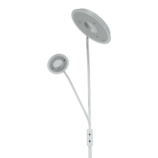 Lámpara de Pie GENOVA 179 cm LED 28W 3000-650 lm Blanca con Brazo Lectura Belair - imagen 2 | Interlusa