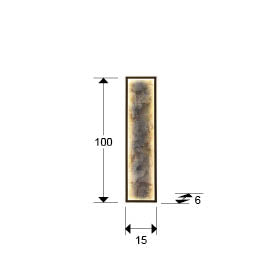 Plano con medidas de Aplique Plafón LED Stone 60 cm CCT Negro Schuller