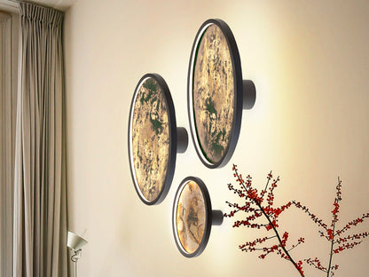 Aplique de Pared LED Stone 60 cm CCT Negro Schuller en ambiente decorado | Schuller