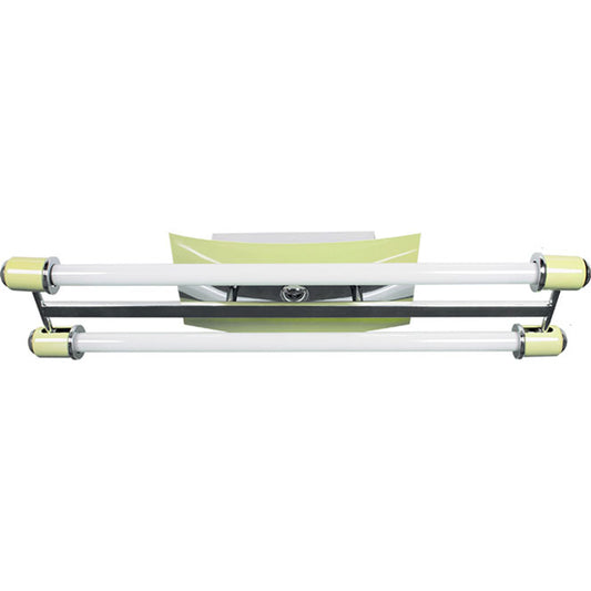 Plafón LED BERILLO 70 cm Verde y Cromo Interlusa - Vista frontal principal en fondo blanco | LuzGurú