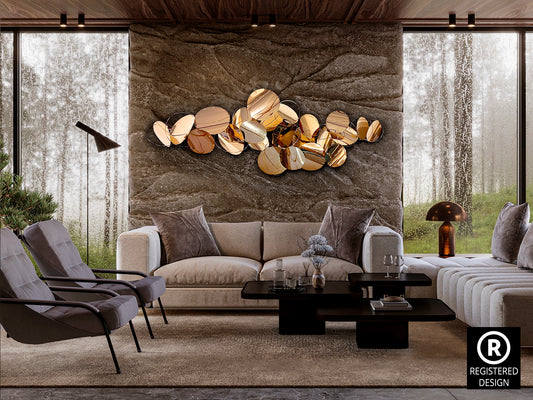 Escultura de Pared Serenity 182 cm Acero Oro Rosa Schuller - vista principal | Schuller