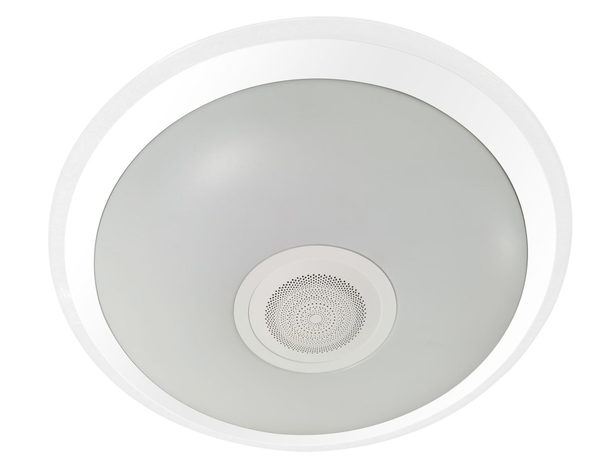 Plafón LED Musical grande de Muñoz e Hijos (plafon musical) 53cm en color Blanco con altavoz bluetooth - Ref 90M55B

