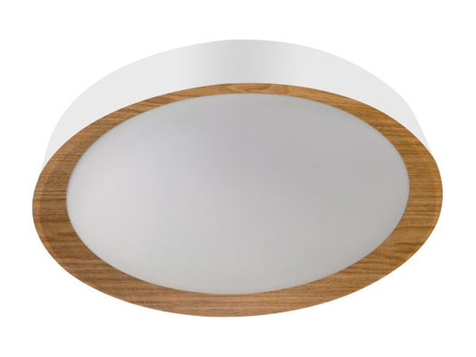 Plafón LED Plafón LED 69W de Lámparas Muñoz e hijos (Plafón LED) en color Blanco-Madera Roble con diseño circular - Ref 9350MB

