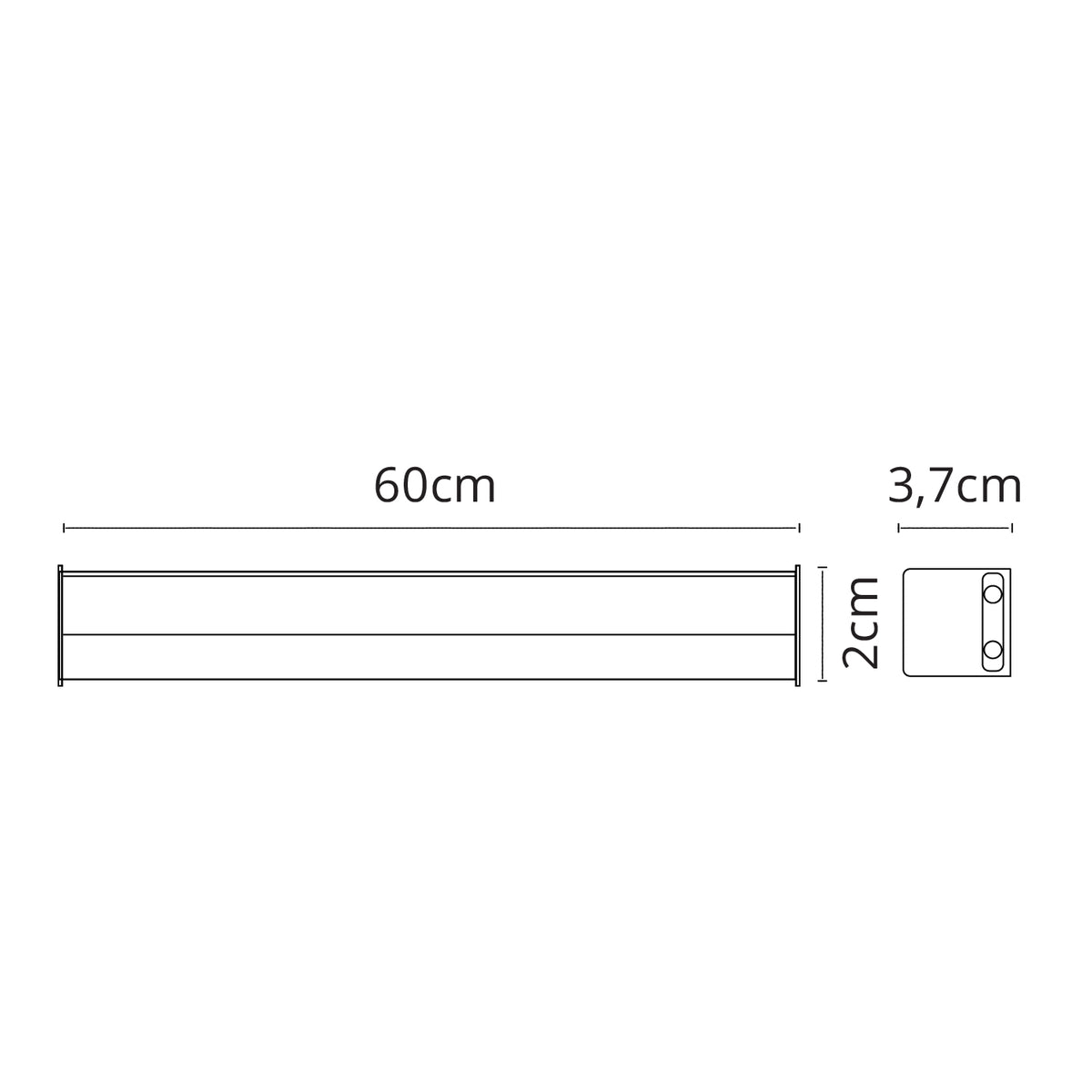 Regleta LED de Techo AXINITE 60 cm 9W Blanco Frío Interlusa - imagen 3 | Interlusa
