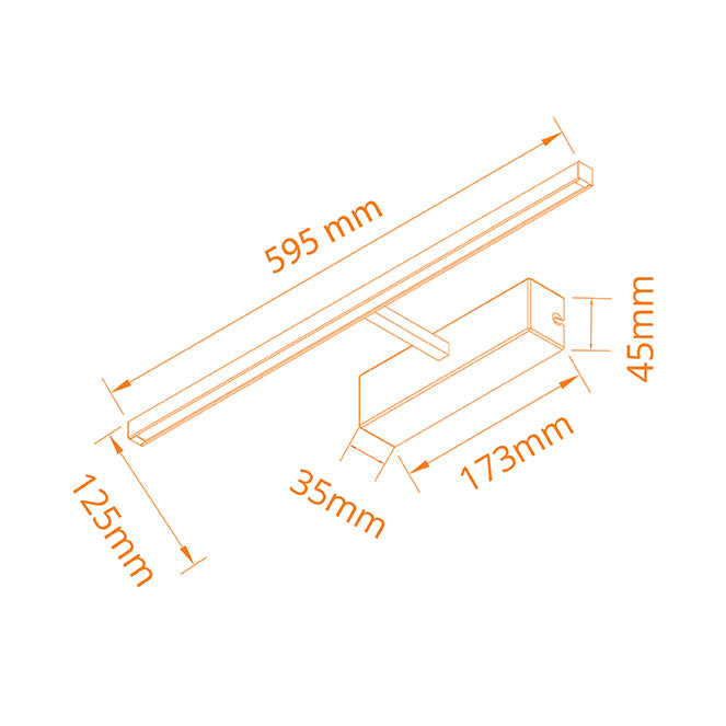Aplique Iluminacuadros LED Rivera 12W 59,5 cm Blanco Interlusa - imagen 3 | Interlusa