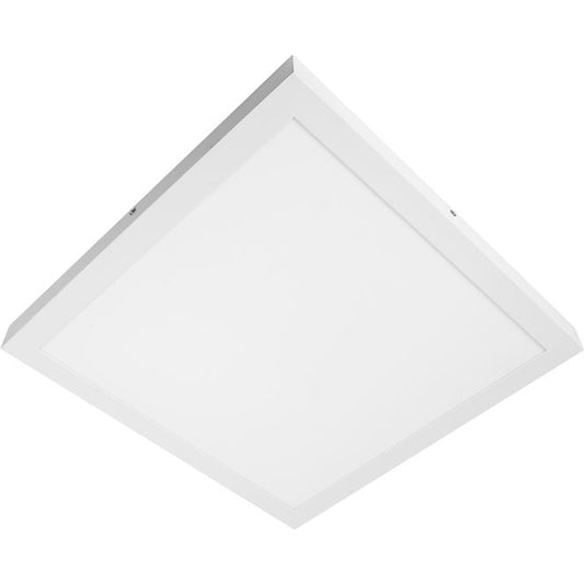 Plafón LED PESETA 40x40 cm 28W 4000K Blanco Interlusa - Vista frontal principal en fondo blanco | LuzGurú