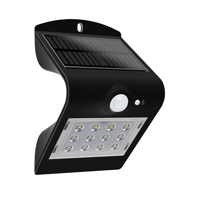 Aplique Solar SOLARIS 1,5W 220lm IP65 Negro Lumit - vista principal | Interlusa