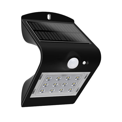 Aplique Solar SOLARIS 1,5W 220lm IP65 Negro Lumit - vista principal | Interlusa