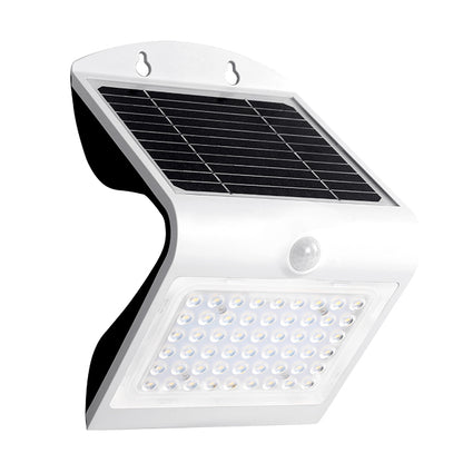 Aplique Solar Exterior SOLARIS 4W 500 lm con Sensor Blanco Lumit - vista principal | Interlusa