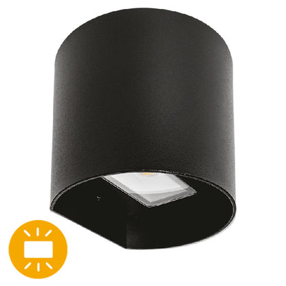 Aplique Exterior LED SABOR 2x4W 6500K Negro Lumit - vista principal | Interlusa