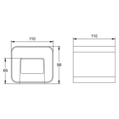 Aplique Exterior LED SABOR 2x4W 6500K Negro Lumit - imagen 2 | Interlusa