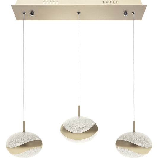 Lámpara de Techo PLANETT 48 cm LED 3x8W 1800lm 3300K Champán Lumit - vista principal | Interlusa