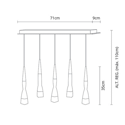 Lámpara de Techo METEOR LED 35W Champán Interlusa - imagen 2 | Interlusa