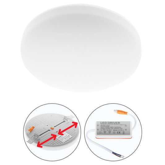 Downlight Empotrable LIRA LED 24W 17cm Blanco Interlusa - Vista frontal principal en fondo blanco | LuzGurú