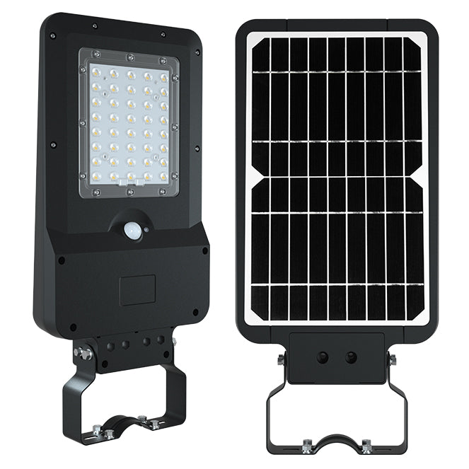 Aplique Solar DALTON con Sensor y Panel Solar 25W Negro Lumit - imagen 2 | Interlusa
