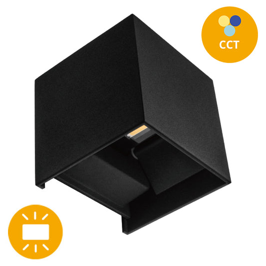Aplique Exterior LED SOR CCT 10 cm Negro IP65 Lumit - vista principal | Interlusa