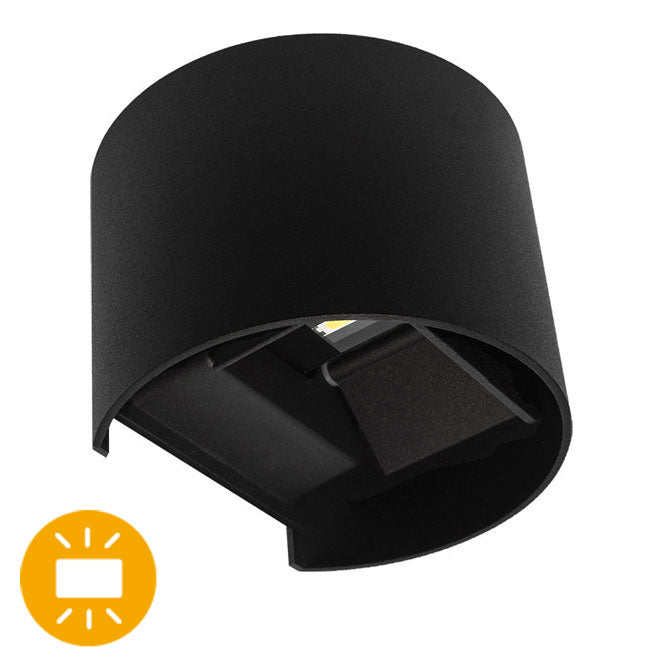 Aplique Exterior LED SALAS 6W 500lm IP65 Negro Lumit - vista principal | Interlusa