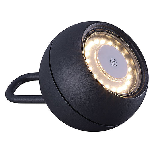 Lámpara de Sobremesa LED Portátil KIKA 2W IP54 Negro Lumit - vista principal | Interlusa