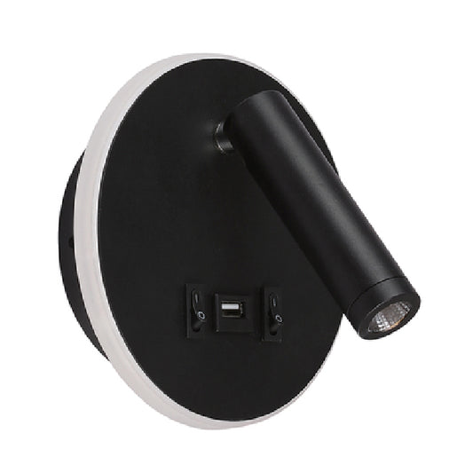 Aplique de Pared LED MATSYS 11W con Puerto USB Negro Interlusa - vista principal | Interlusa