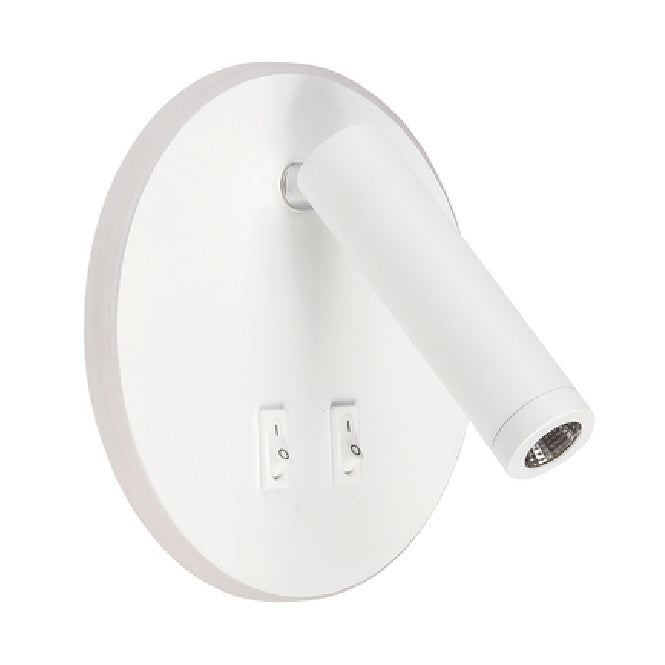 Aplique MONDRIAN 11W LED 850lm 3000K L.14xAn.6,8xAl.14cm - Blanco, 4000/4000 K | Interlusa · Ref. A24160201B