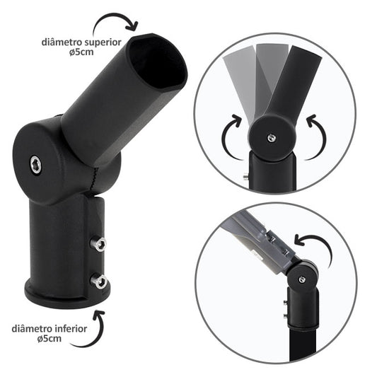 Adaptador para Aplique de Calle Pasteur 24,5 cm Negro Lumit - vista principal | Interlusa