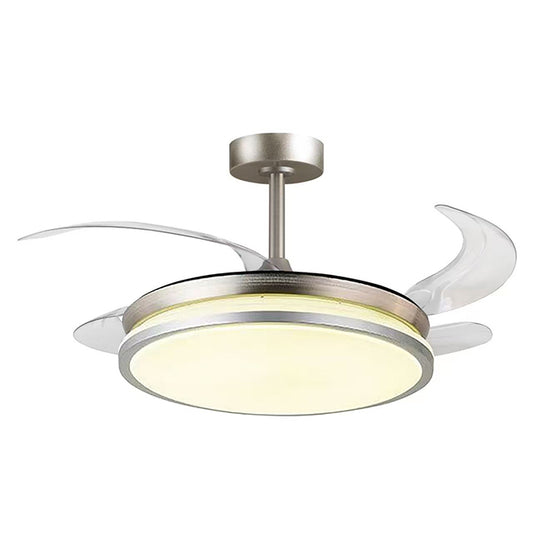 Ventilador de Techo DUNE Plata 108 cm con Aspas Retráctiles y LED 72W Shakespear - vista principal | Interlusa · Ref. B-1007 SL