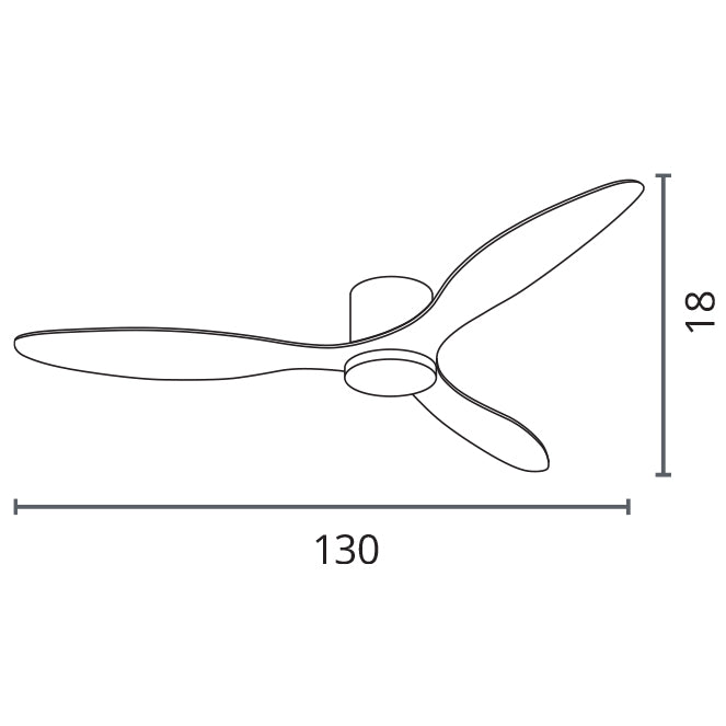 Ventilador de Techo con Luz MISTRAL 130 cm Blanco y Haya Belair - imagen 3 | Interlusa