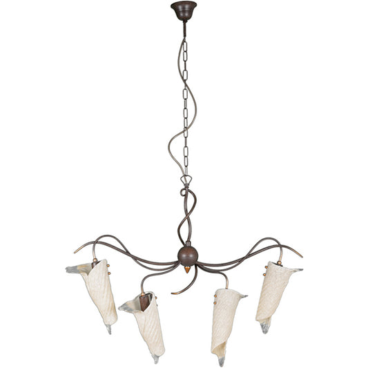 Lámpara de Techo ASTI 4xE14 Cristal Marrón Interlusa - vista principal | Interlusa