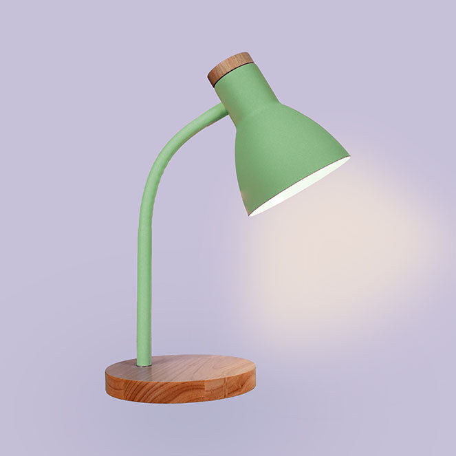 Flexo de Sobremesa Argos 42 cm Verde con Base de Madera Belair - imagen 2 | Interlusa