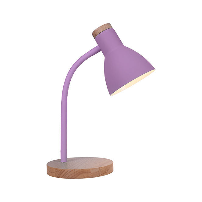 Flexo de Sobremesa Argos 42 cm Morado con Base de Madera Belair - vista principal | Interlusa
