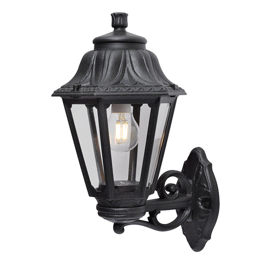 Aplique de Exterior ANNA 1xE27 IP55 Resina Negra Fumagalli - vista principal | Interlusa