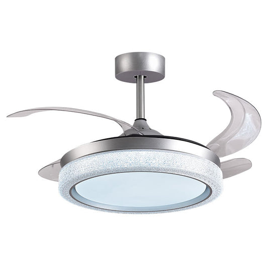 Ventilador de Techo BELAIR ACANTO Plata - F-1029 SL - 4 Aspas Retráctiles - LUZGURÚ