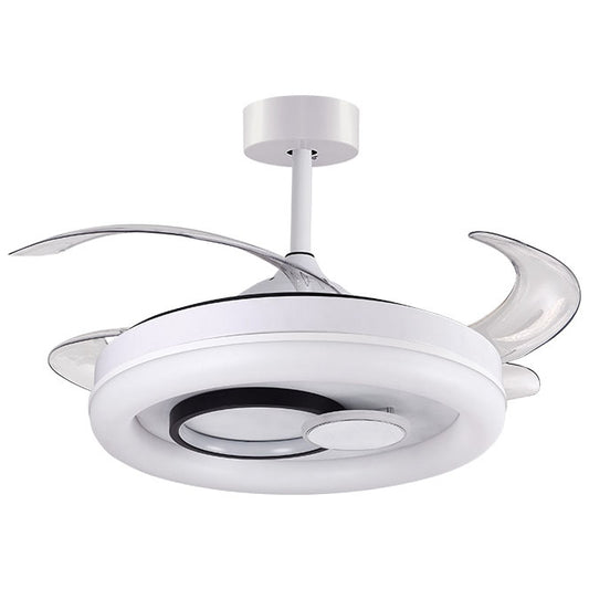 Ventilador de Techo con Luz HERSA Blanco 116W LED Aspas Retráctiles Belair - vista principal | Interlusa