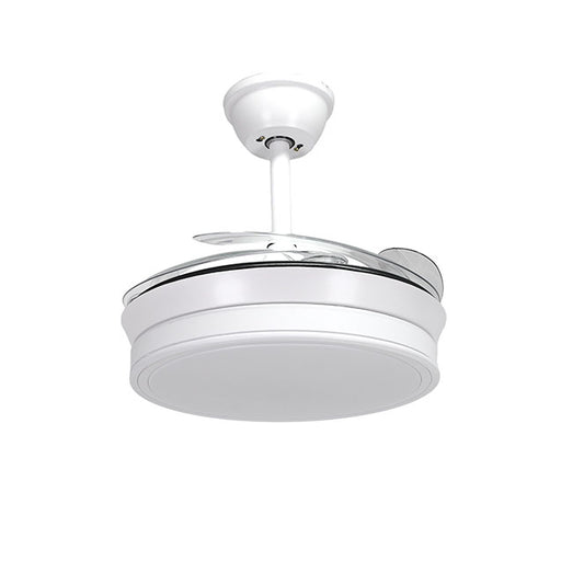 Ventilador de Techo con Luz ASGARD MINI 91 cm Aspas Retráctiles Blanco Belair - imagen 2 | Interlusa