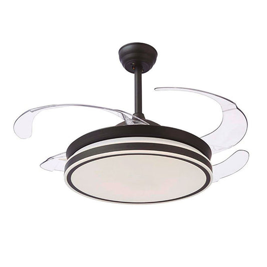 Ventilador de Techo con Luz ASGARD 108 cm Aspas Retráctiles Negro Belair - vista principal | Interlusa