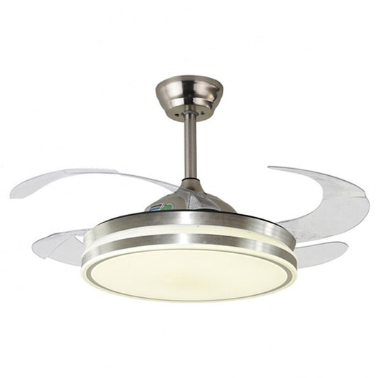 Ventilador de Techo con Luz Asgard Níquel 108 cm Aspas Retráctiles Belair - imagen 2 | Interlusa