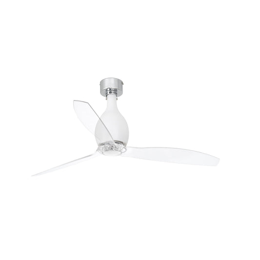 Ventilador de techo MINI ETERFAN M WIZ blanco mate de FARO, modelo 32025WW, sin luz, motor DC de bajo consumo, ideal para ventilación en hogar y dormitorio.