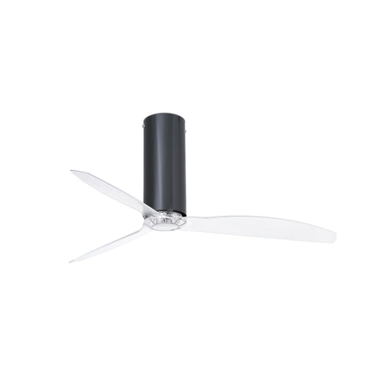 Ventilador de techo Tube Fan M WIZ negro brillo FARO 32035WW con motor DC, control remoto, bajo ruido y función inversa para ventilación eficiente