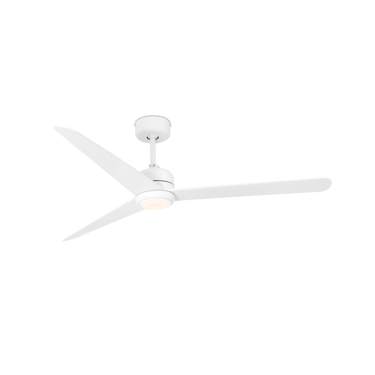 Ventilador de techo NUU L blanco mate con luz LED FARO 33722WW, motor DC de 6 velocidades para ventilación interior en techos inclinados