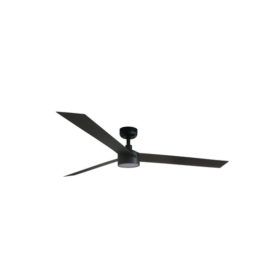 Ventilador de techo Cruiser XL negro mate con luz LED WIZ de FARO, motor DC, 6 velocidades, mando a distancia y ventilación para hogar y oficina