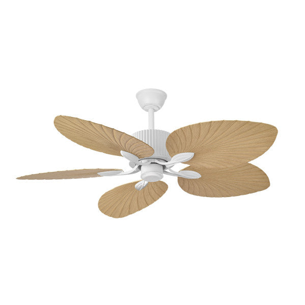 Ventilador de techo Colla DC 26W en blanco y haya de Abrila, modelo 128891568 con 6 velocidades, motor DC eficiente, luz LED integrada regulable, mando a distancia y diseño para interiores domésticos. · Ref. 128891568