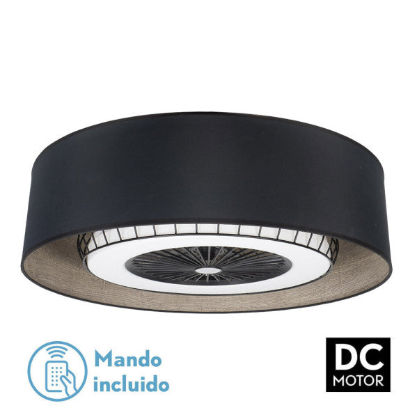 Alt Text:
Ventilador de techo Tania 72W Negro/Gris marca Abrila, modelo 188391709, con LED integrado, motor DC, 6 velocidades regulables, ideal para interiores domésticos. · Ref. 188391709