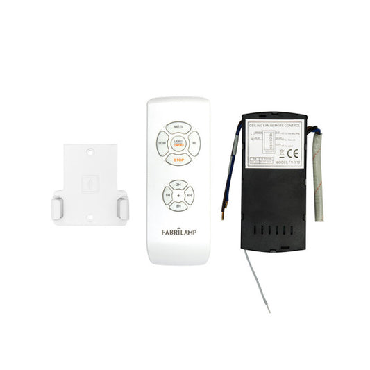 Mando a distancia blanco para ventilador de techo, Fabrilamp, modelo 99.MANDO-DISTANCIA, control remoto con temporizador para el hogar.
