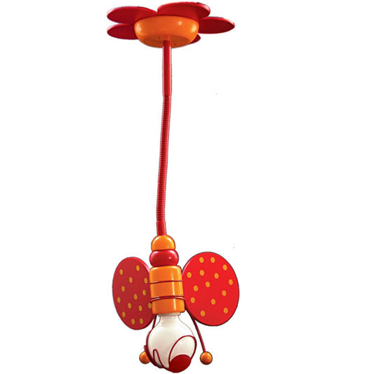 Colgante Infantil ABELHA 64 cm E27 60W Naranja Rojo Lumit - vista principal | Interlusa