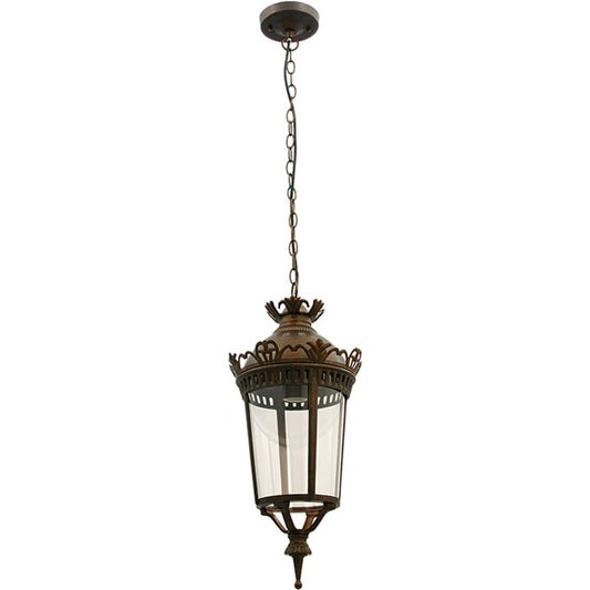 Colgante Exterior EVEREST IP44 24 cm Altura Regulable Marrón Lumit - vista principal | Interlusa