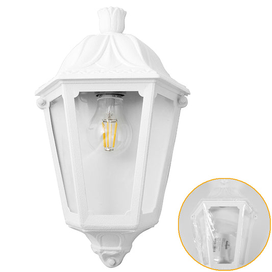Aplique Exterior Estanco IESSE 1xE27 IP55 Blanco Fumagalli - vista principal | Interlusa
