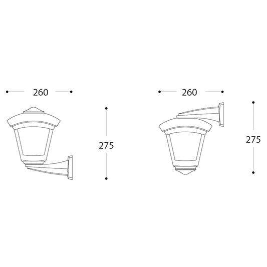 Aplique Exterior Estanco ROBY 1xE27 IP55 Gris Fumagalli - imagen 2 | Interlusa
