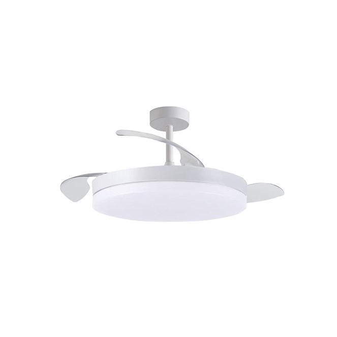 Ventilador de Techo con Luz APOLO MINI 91 cm Aspas Retráctiles Blanco Belair - vista principal | Interlusa